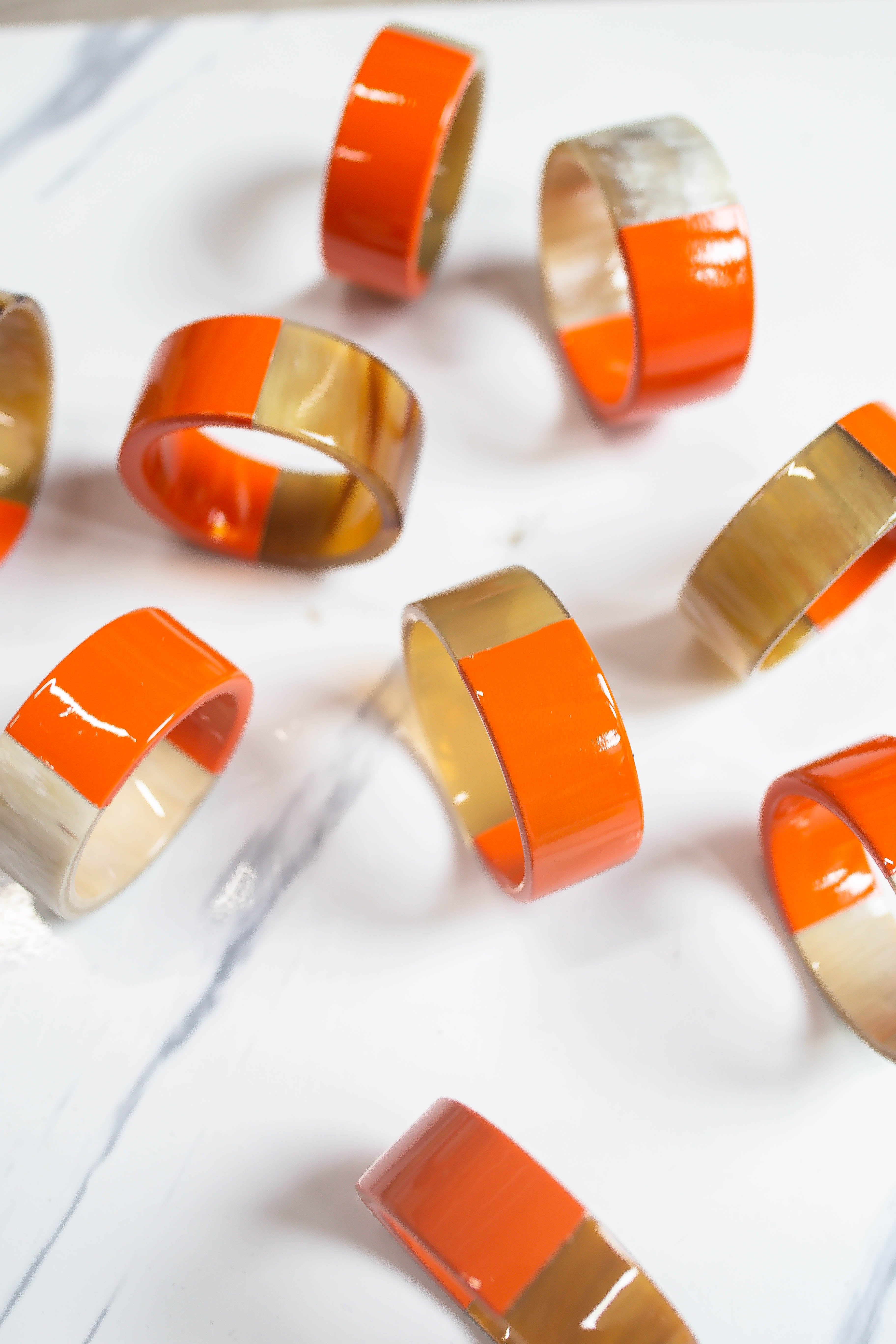 Lacquer Horn Short Napkin Ring