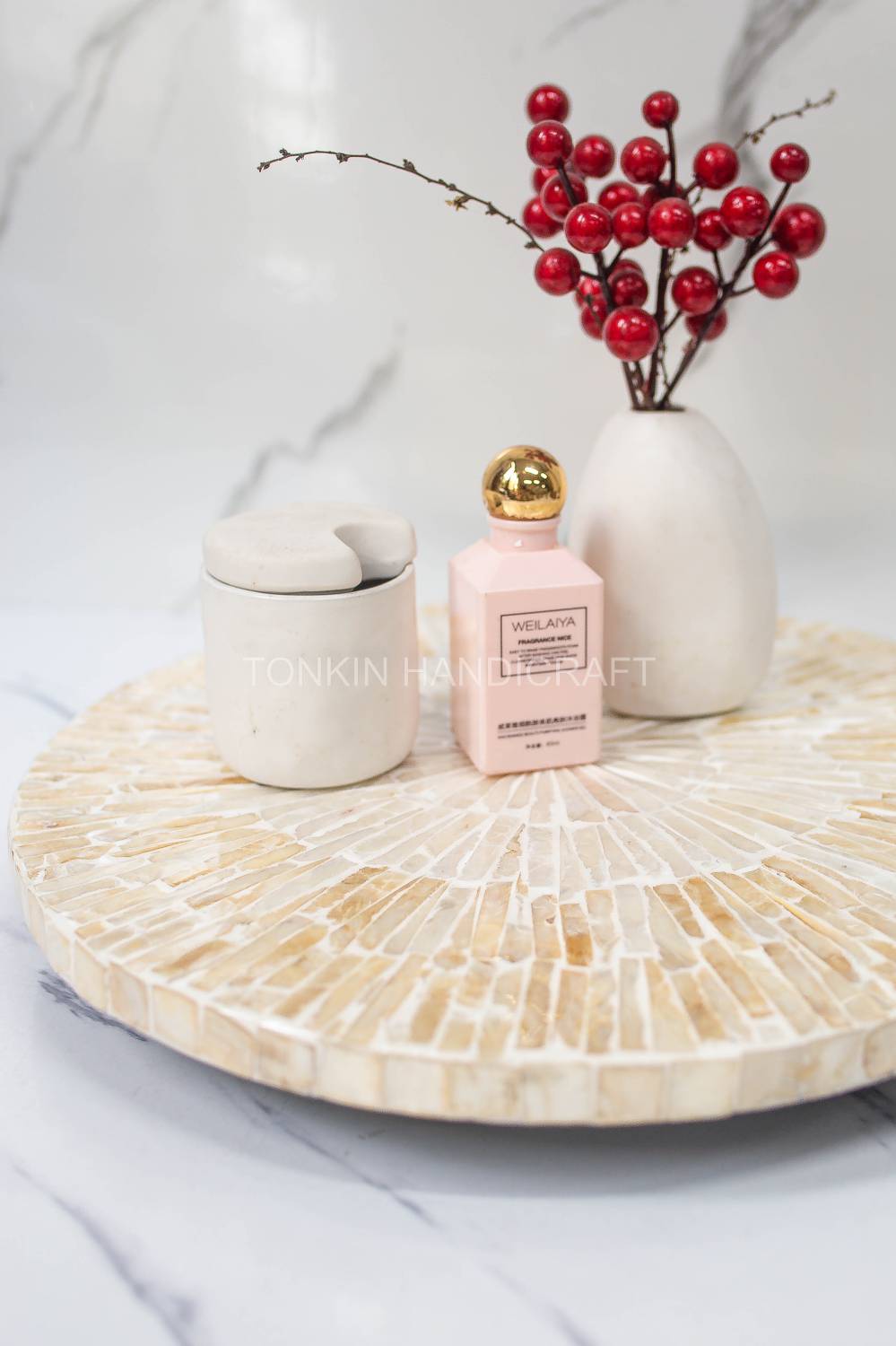 Mother of Pearl Lazy Susan