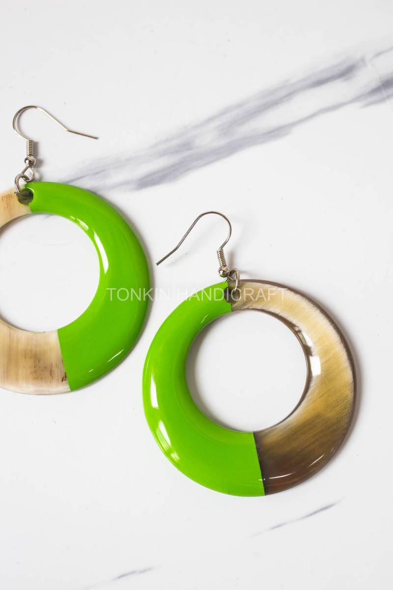 Moc Buffalo Horn Earrings