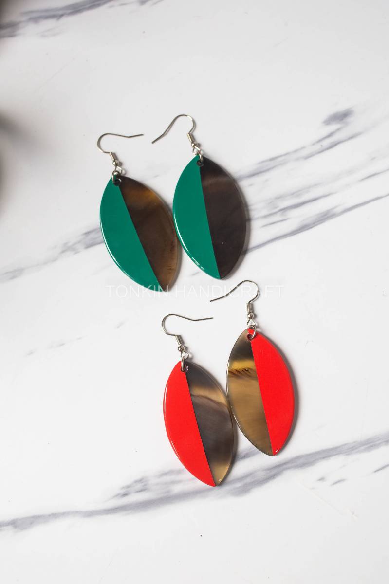 La Buffalo Horn Earrings