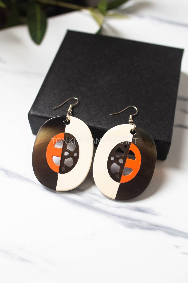 Cam Buffalo Horn Earrings