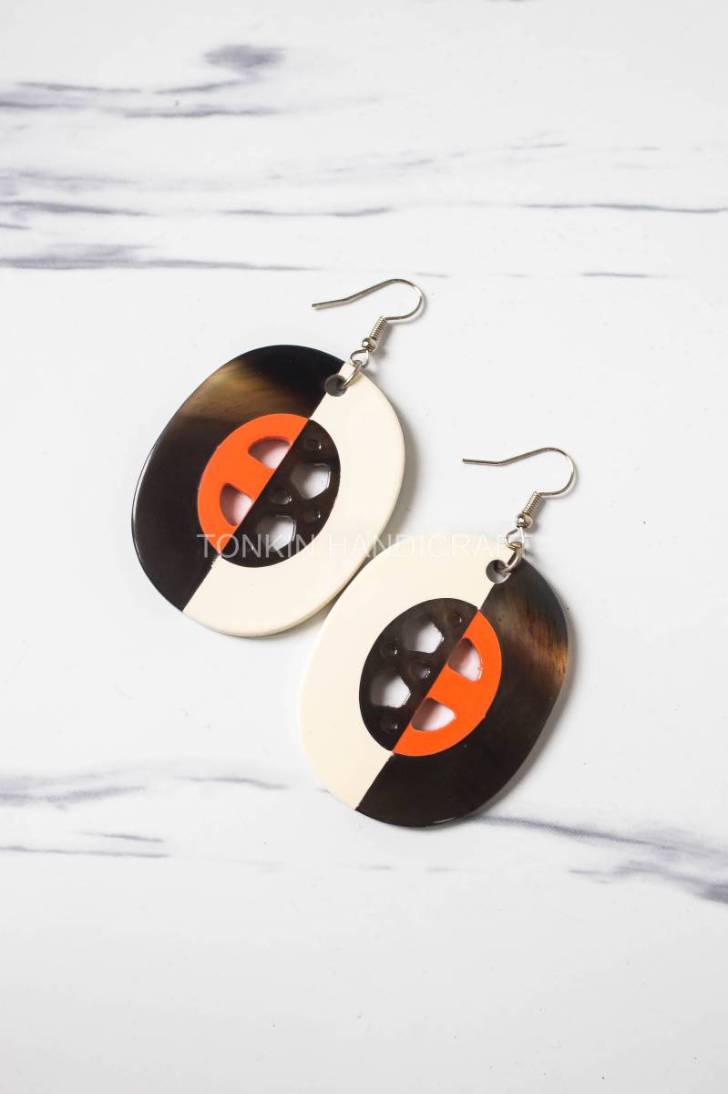 Cam Buffalo Horn Earrings