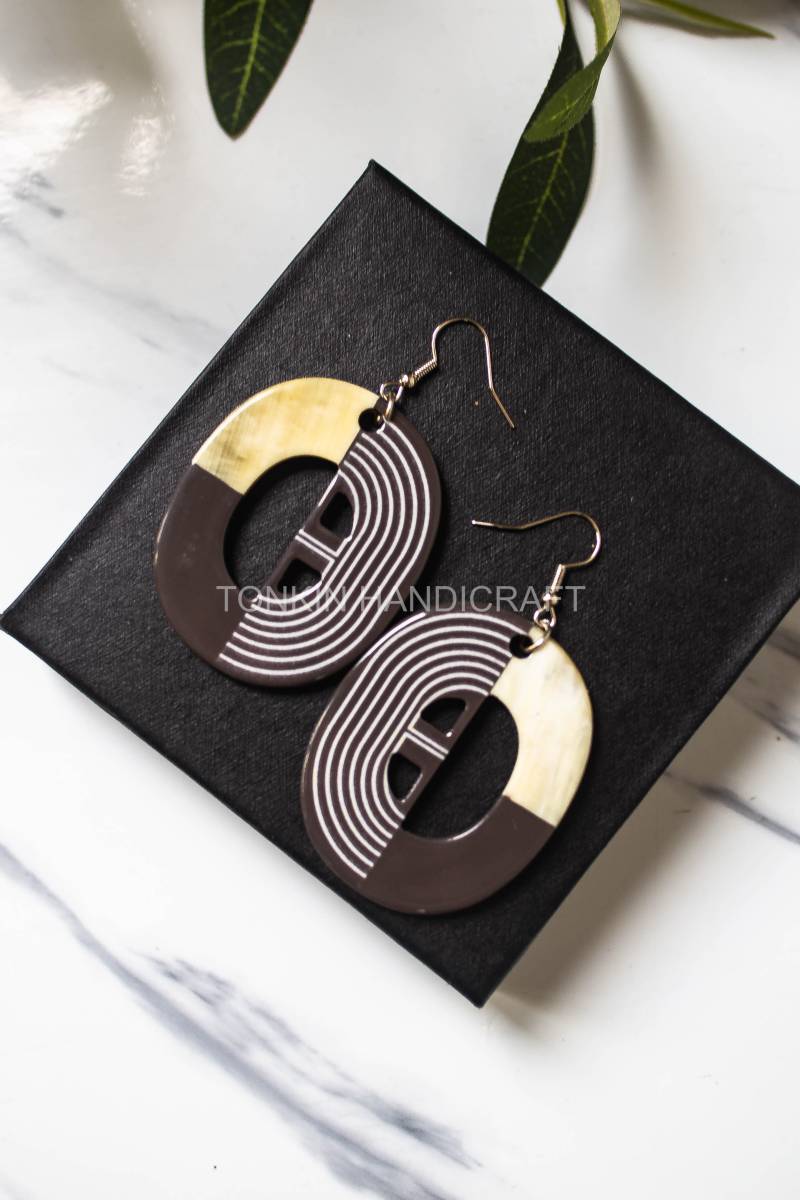 Em Buffalo Horn Earrings