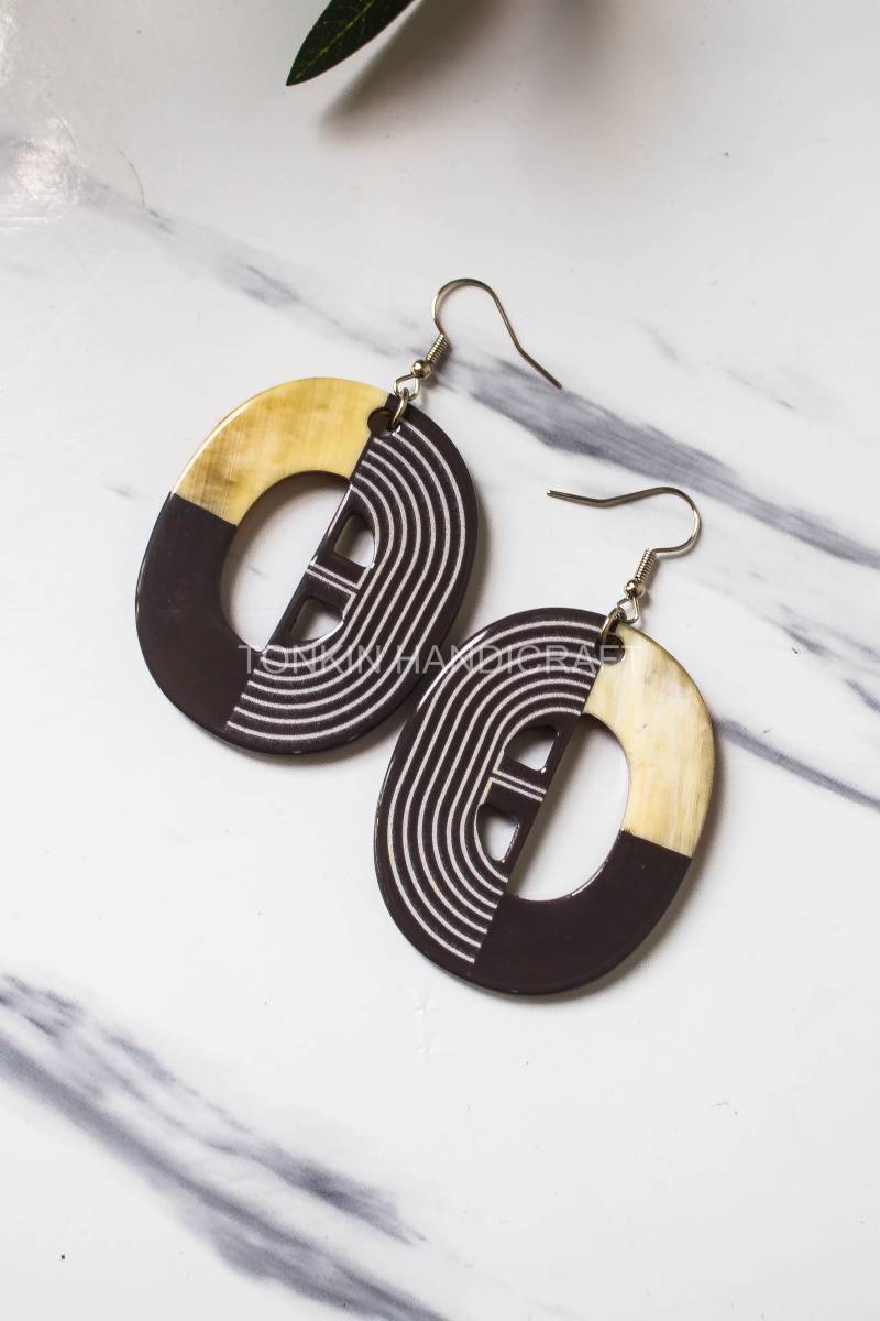 Em Buffalo Horn Earrings