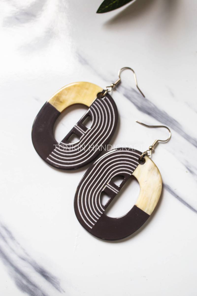 Em Buffalo Horn Earrings