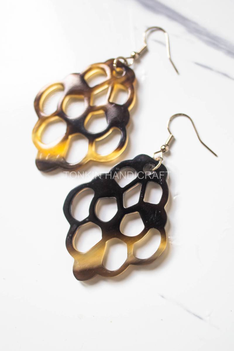 Bee Buffalo Horn Earrings