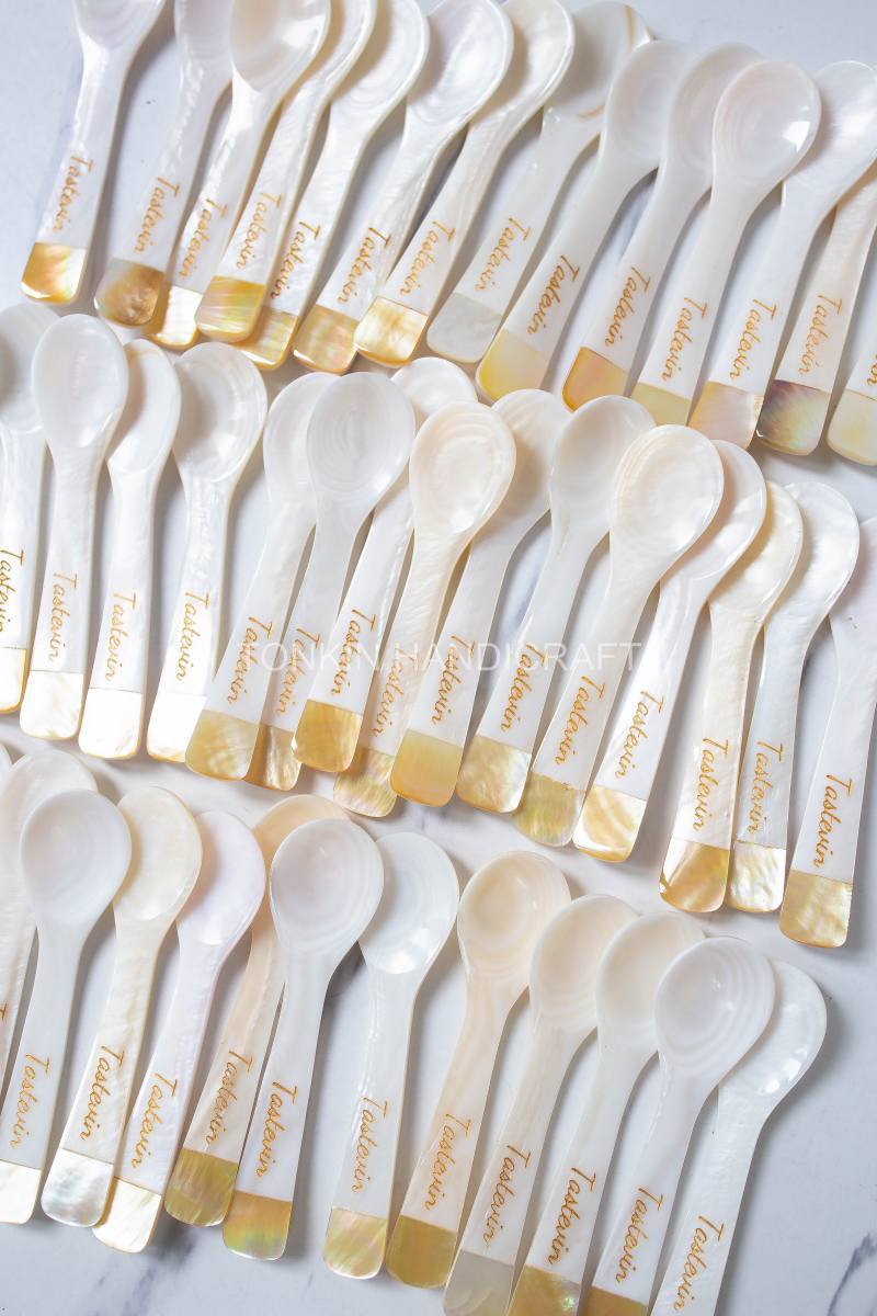 Wholesale Personalized Mother of Pearl Caviar Spoon Favor wedding spoon