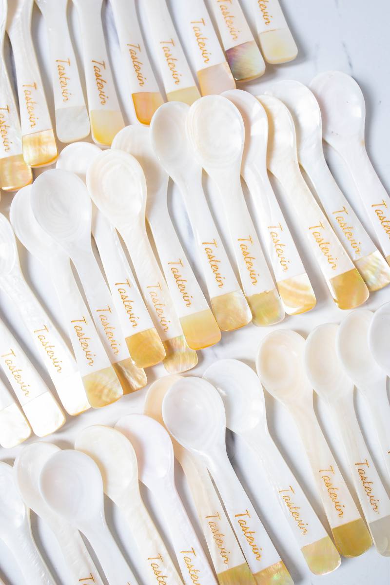 Wholesale Personalized Mother of Pearl Caviar Spoon Favor wedding spoon