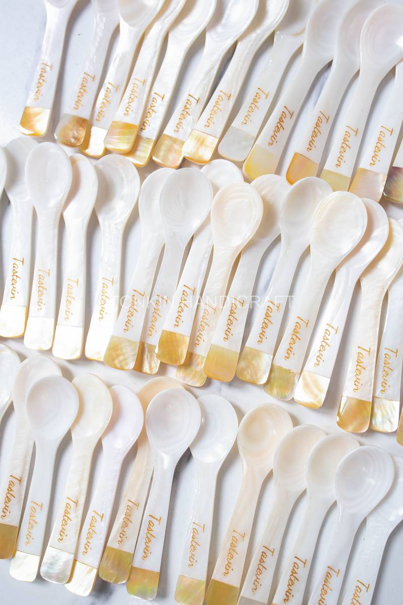 Wholesale Personalized Mother of Pearl Caviar Spoon Favor wedding spoon