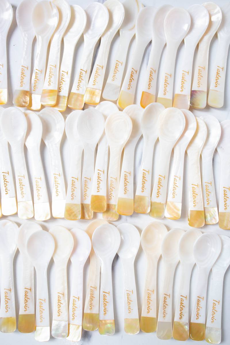 Wholesale Personalized Mother of Pearl Caviar Spoon Favor wedding spoon