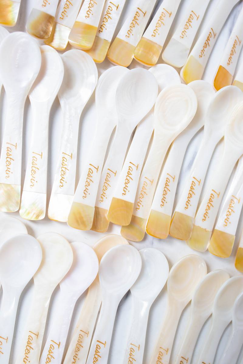 Wholesale Personalized Mother of Pearl Caviar Spoon Favor wedding spoon