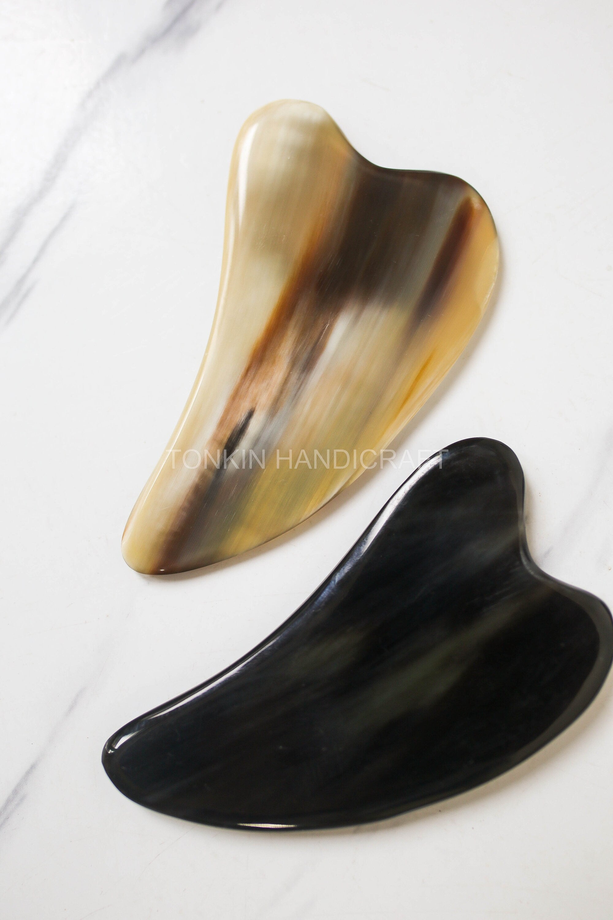 Personalized Horn Massage Tool Natural Ox Horn Gua Sha Board Scraper Facial Lift Neck Body Scraping Massage