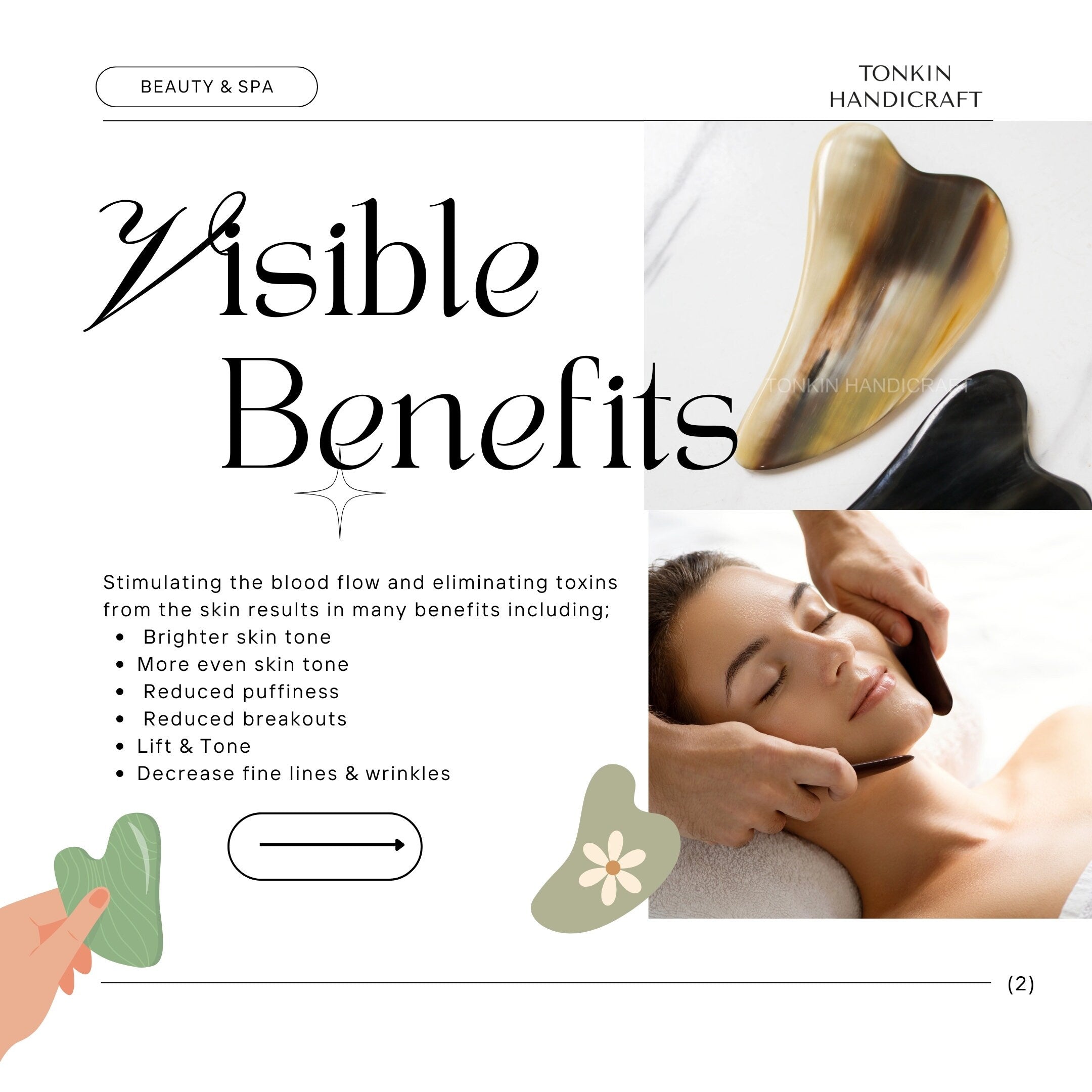 Personalized Horn Massage Tool Natural Ox Horn Gua Sha Board Scraper Facial Lift Neck Body Scraping Massage