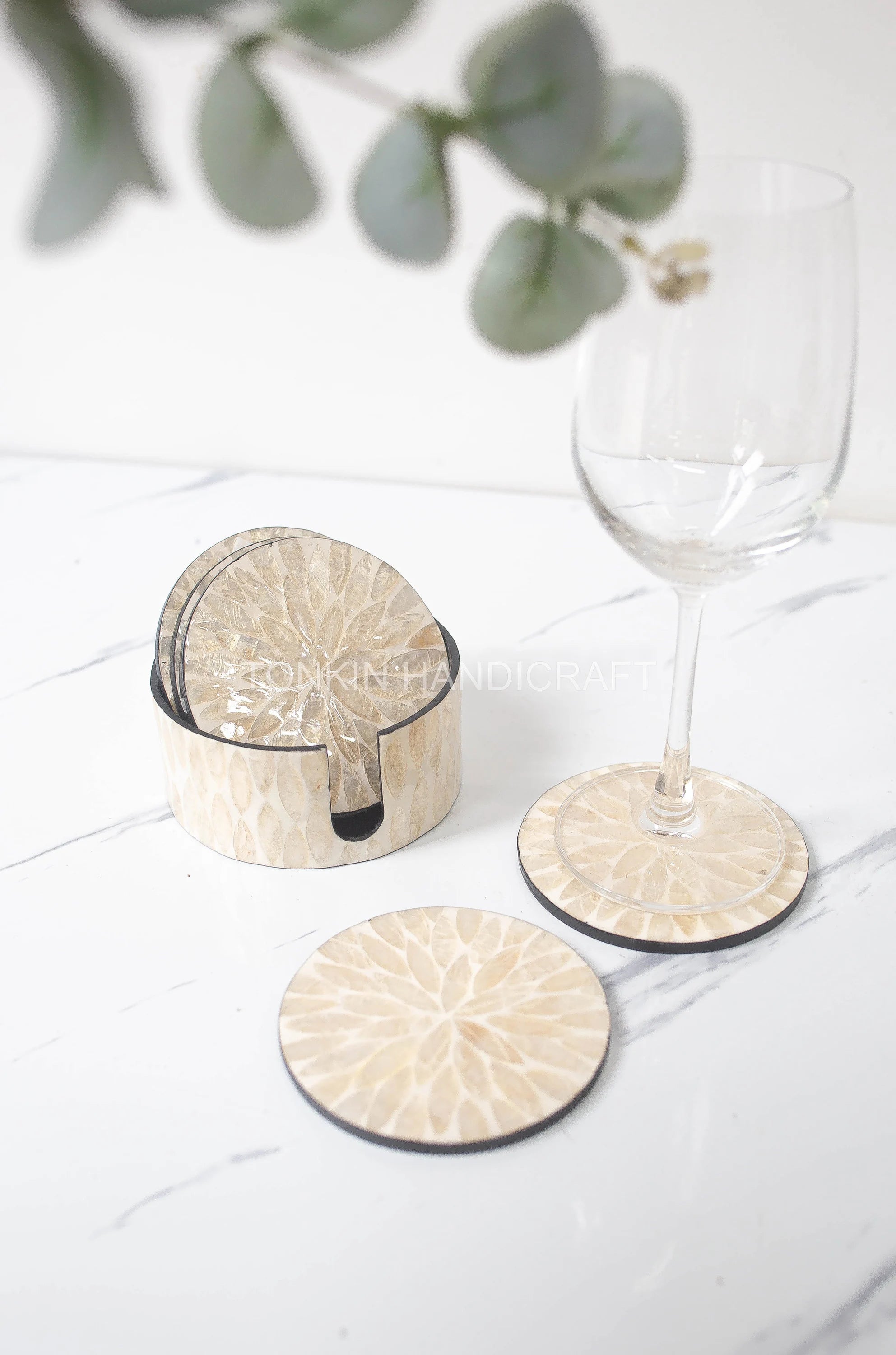 PERSONALIZED Mother of Pearl Coasters 1