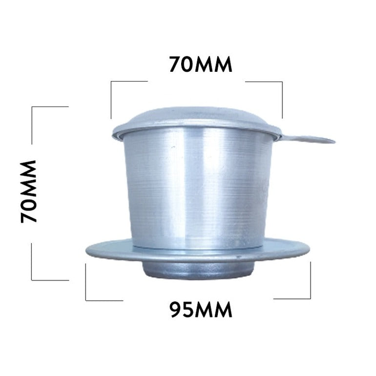 Silver Aluminum Coffee Phin Filter