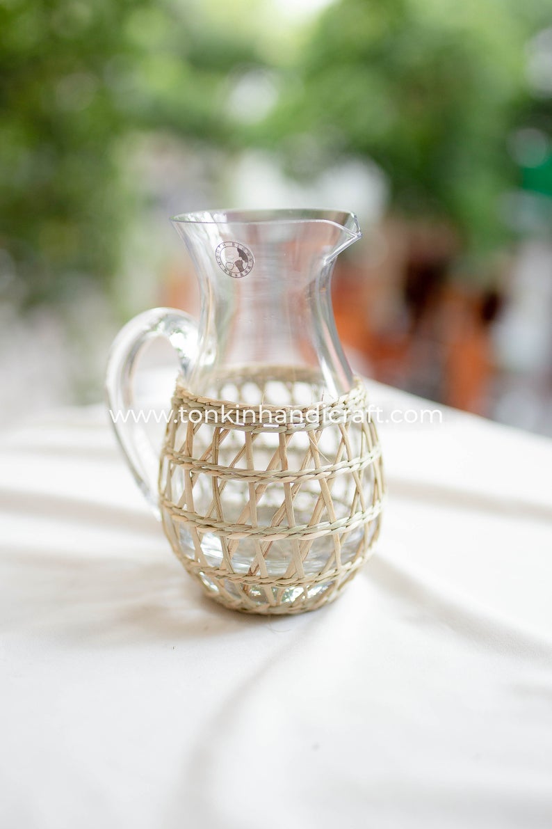 Hand Blow Glass Pitcher - TONKIN HANDICRAFT