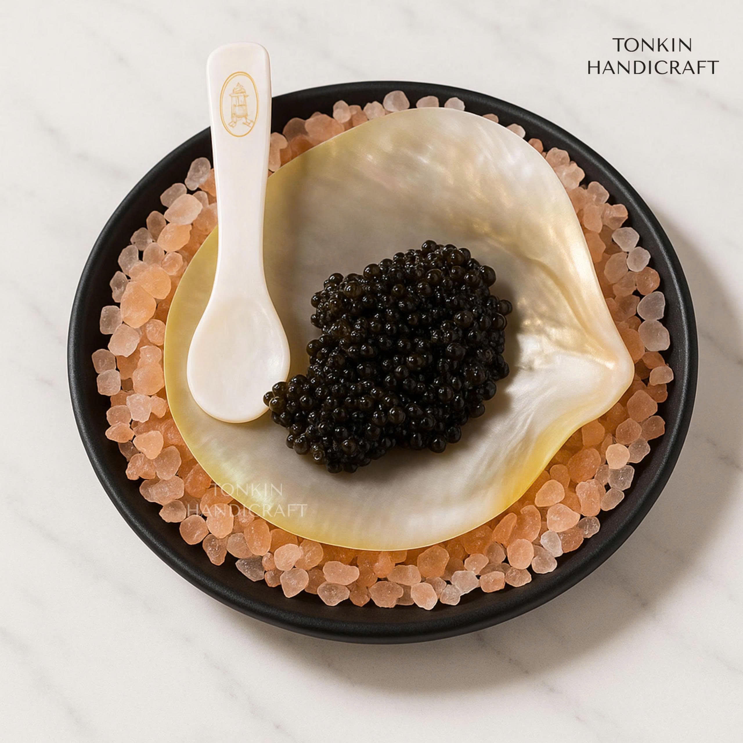 Mother of Pearl Seashell Dish for Caviar Serving