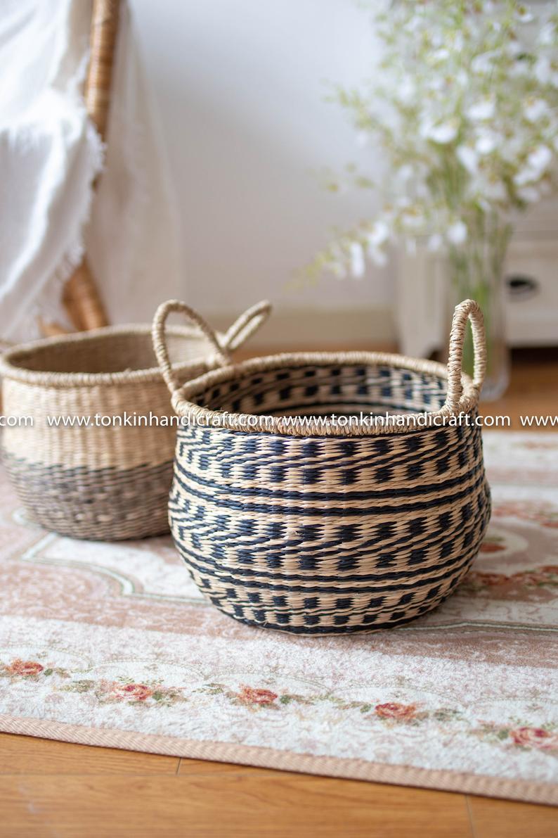 CHAD Seagrass handmade basket - TONKIN HANDICRAFT