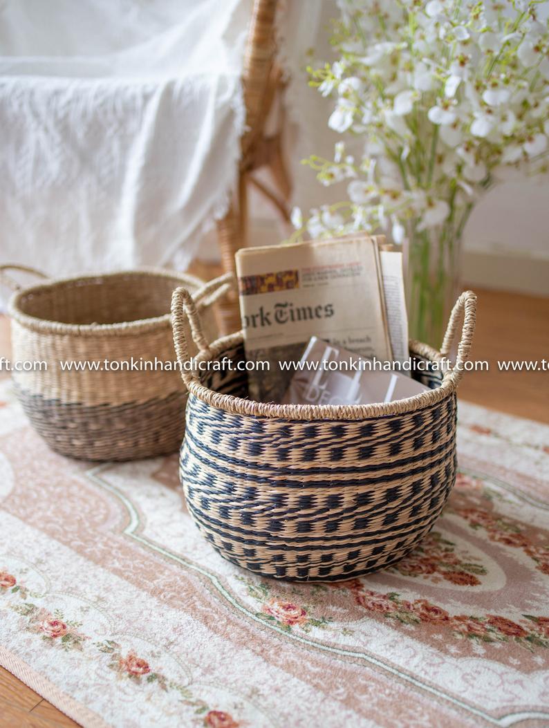 CHAD Seagrass handmade basket - TONKIN HANDICRAFT