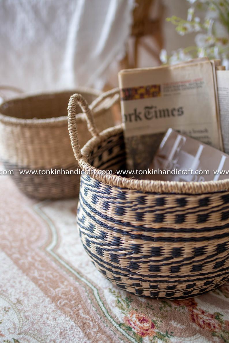 CHAD Seagrass handmade basket - TONKIN HANDICRAFT