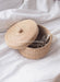 Round seagrass Jar Holder with lid - TONKIN HANDICRAFT