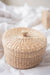 Round seagrass Jar Holder with lid - TONKIN HANDICRAFT