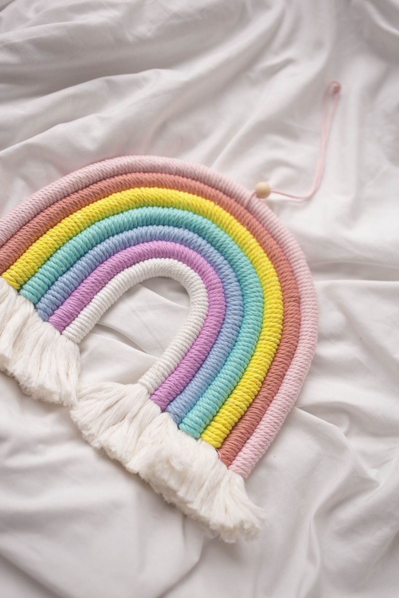 Rainbow Macrame Wall Hanging