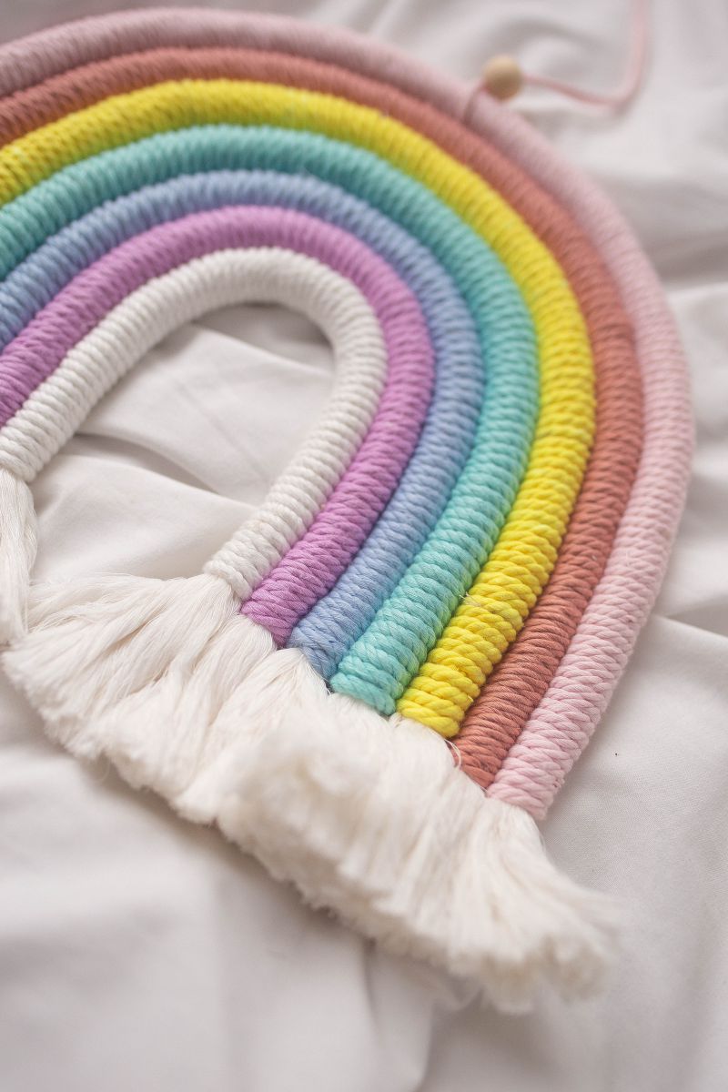 Rainbow Macrame Wall Hanging