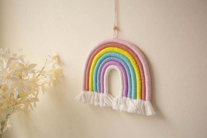 Rainbow Macrame Wall Hanging