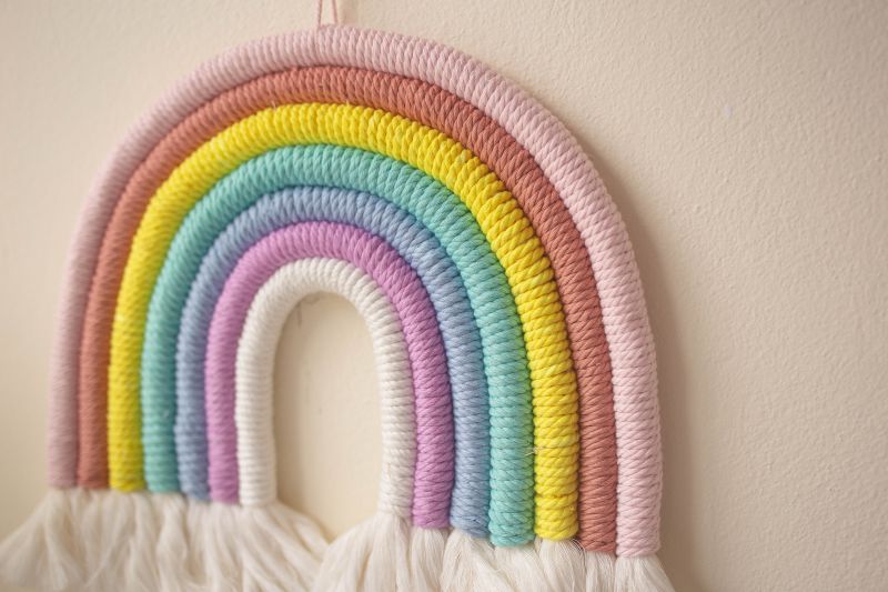 Rainbow Macrame Wall Hanging