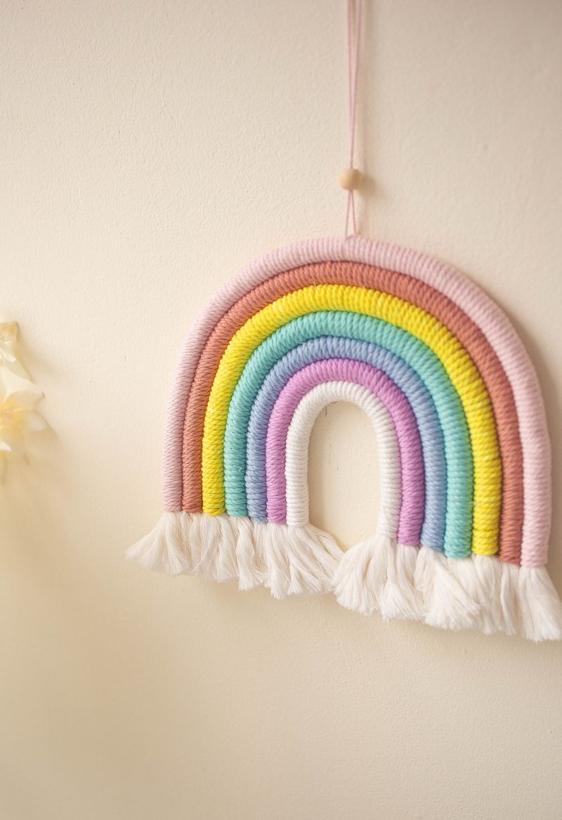 Rainbow Macrame Wall Hanging