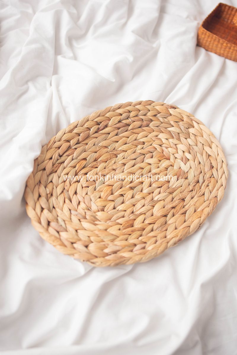 Set of 2 Placemats Oval Wicker Placemat