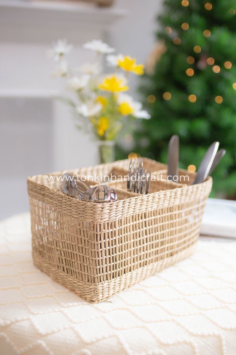 Seagrass Woven Condiment Holder - TONKIN HANDICRAFT