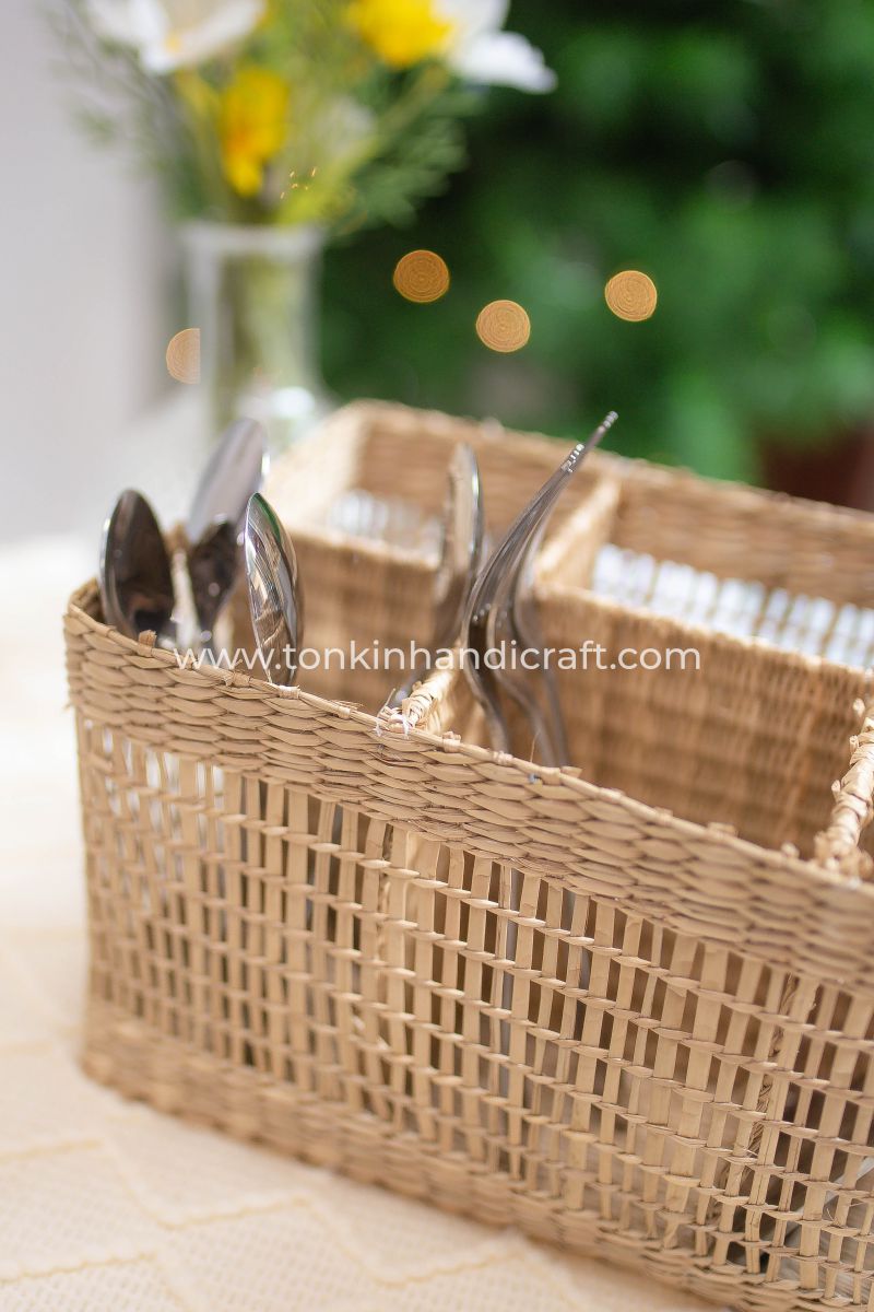 Seagrass Woven Condiment Holder - TONKIN HANDICRAFT