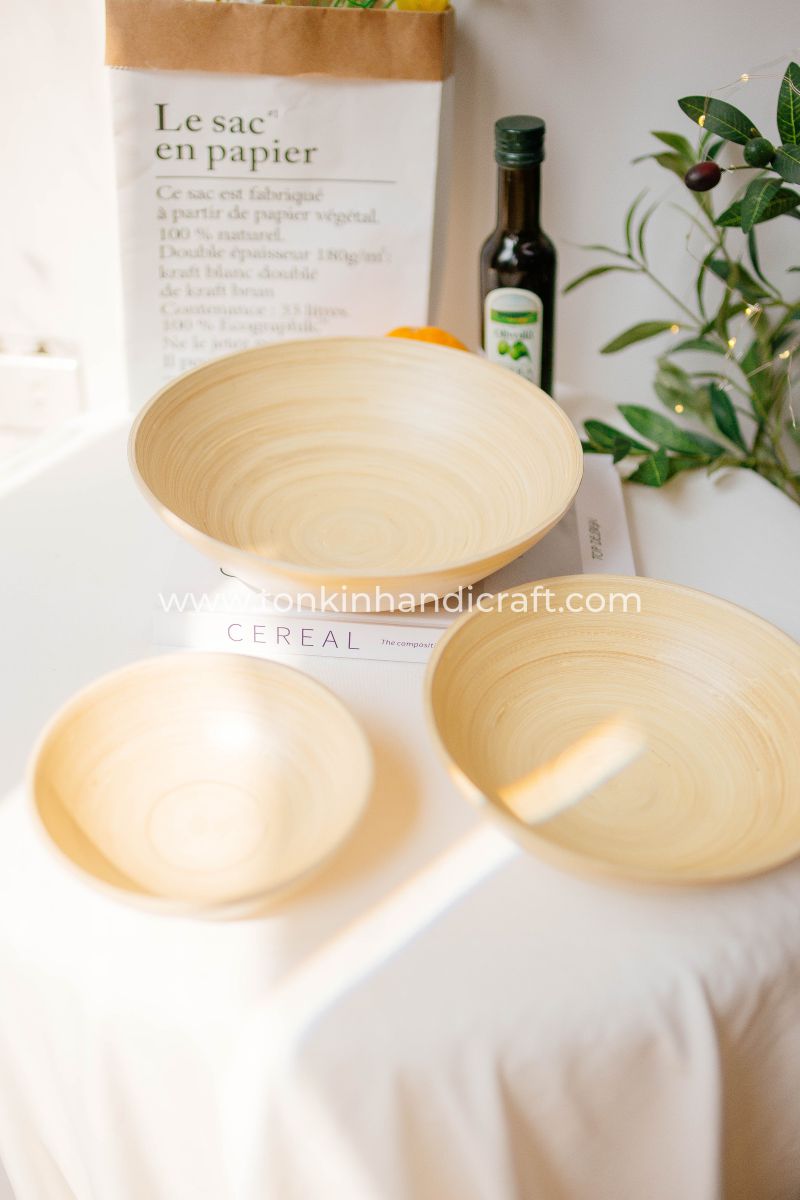 Set of 3 Bamboo Bowl - TONKIN HANDICRAFT