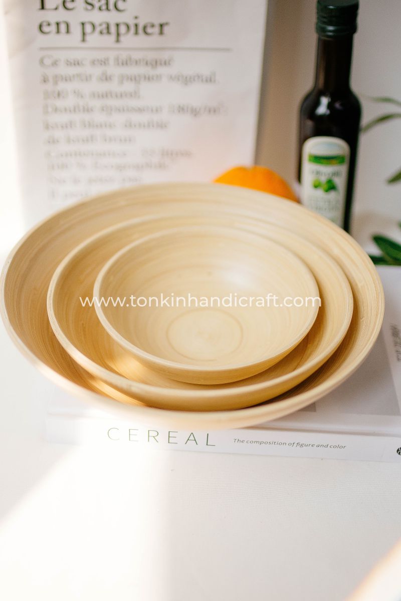 Set of 3 Bamboo Bowl - TONKIN HANDICRAFT