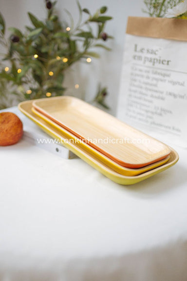 Lila Bamboo Plate - TONKIN HANDICRAFT