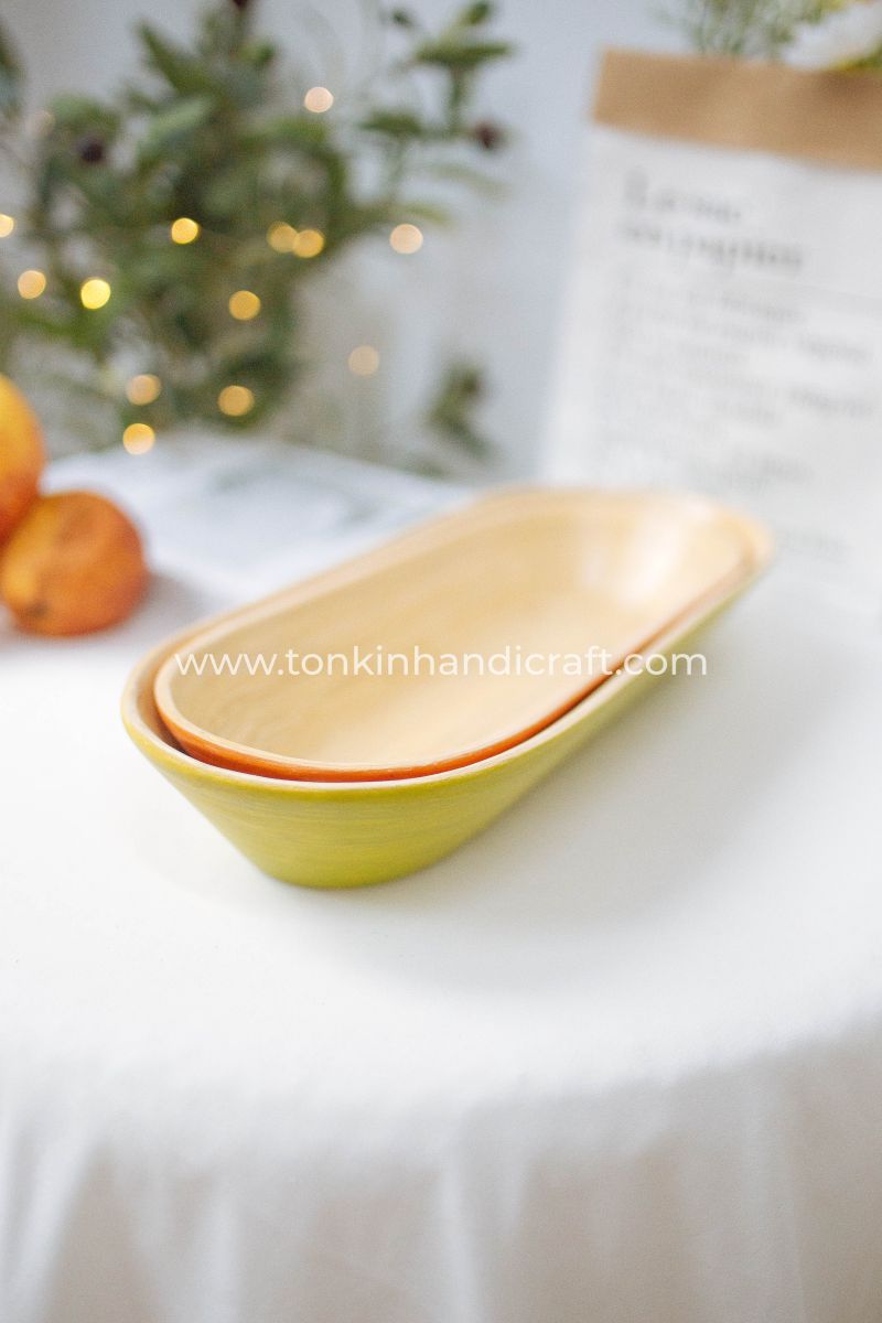 Oval Bamboo Bowl - TONKIN HANDICRAFT