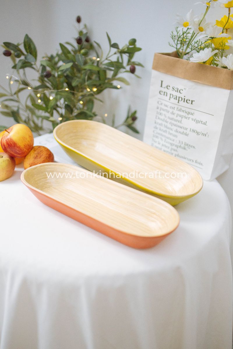 Oval Bamboo Bowl - TONKIN HANDICRAFT