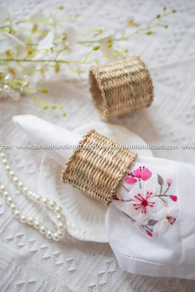 Set of 4 Seagrass Napkin Ring - TONKIN HANDICRAFT