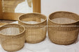 Set of 3 Bonny floppy Seagrass Baskets - TONKIN HANDICRAFT