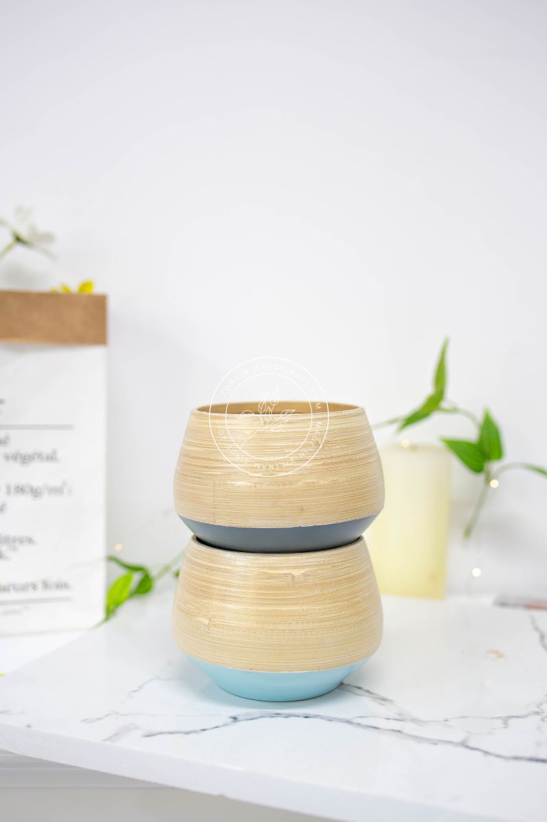 Small Bamboo Plant Pot - TONKIN HANDICRAFT