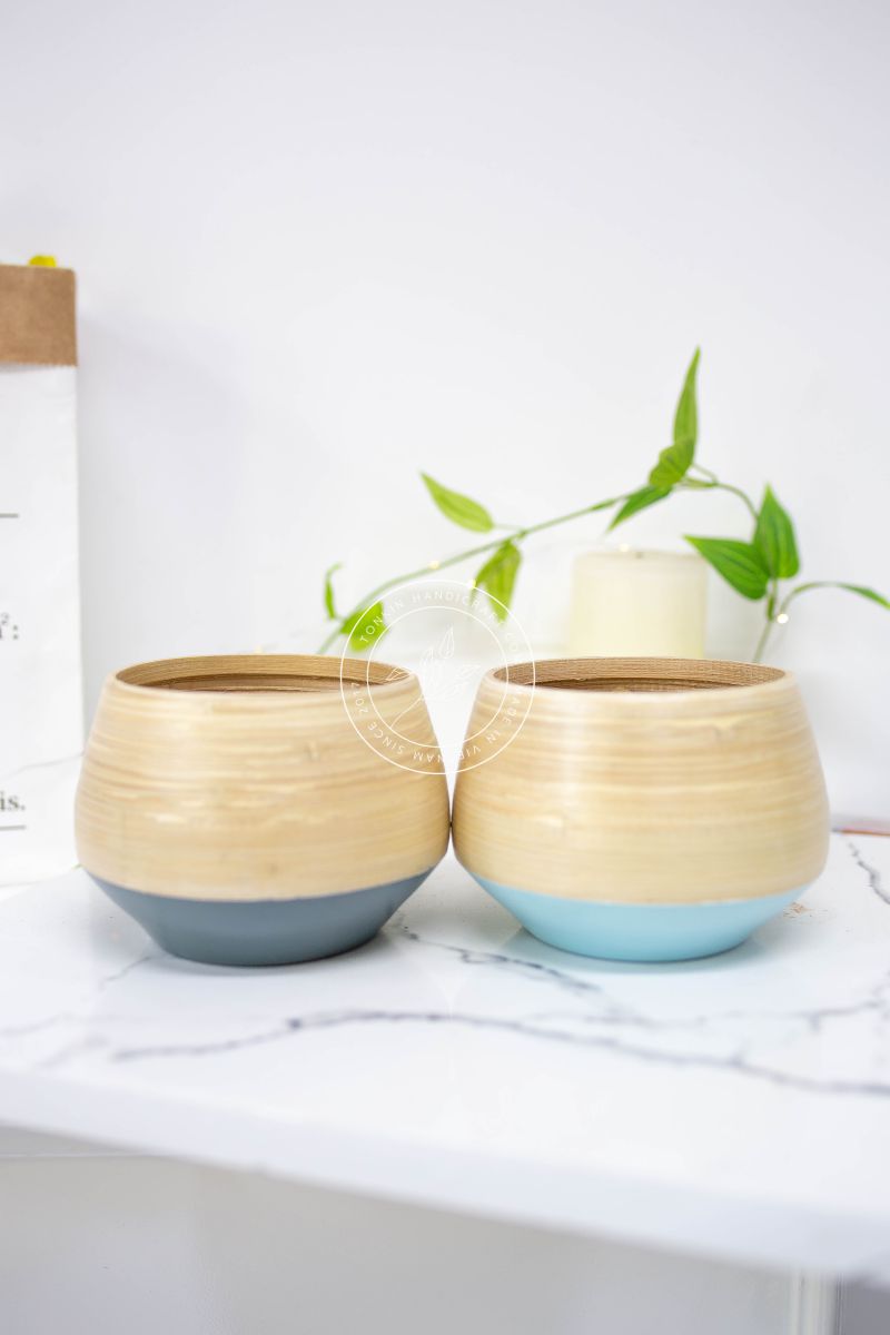 Small Bamboo Plant Pot - TONKIN HANDICRAFT