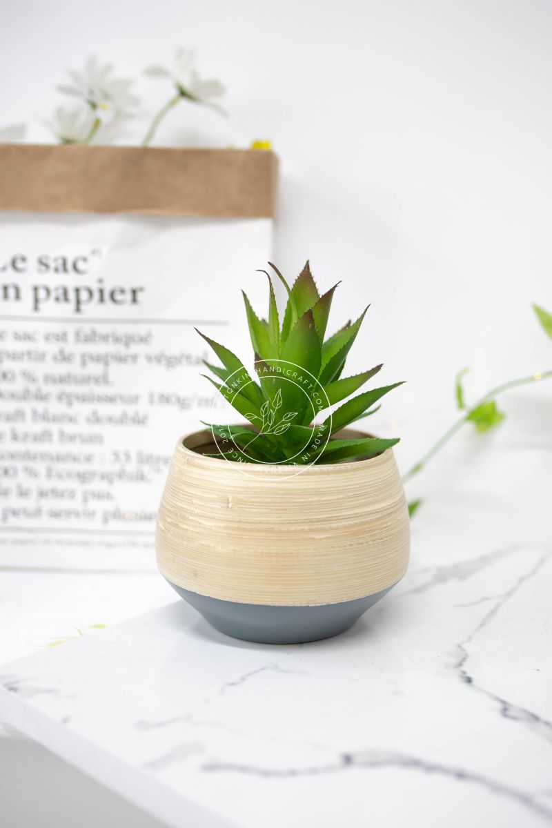 Small Bamboo Plant Pot - TONKIN HANDICRAFT