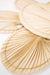 Set of 6 Palm Dried fans - TONKIN HANDICRAFT