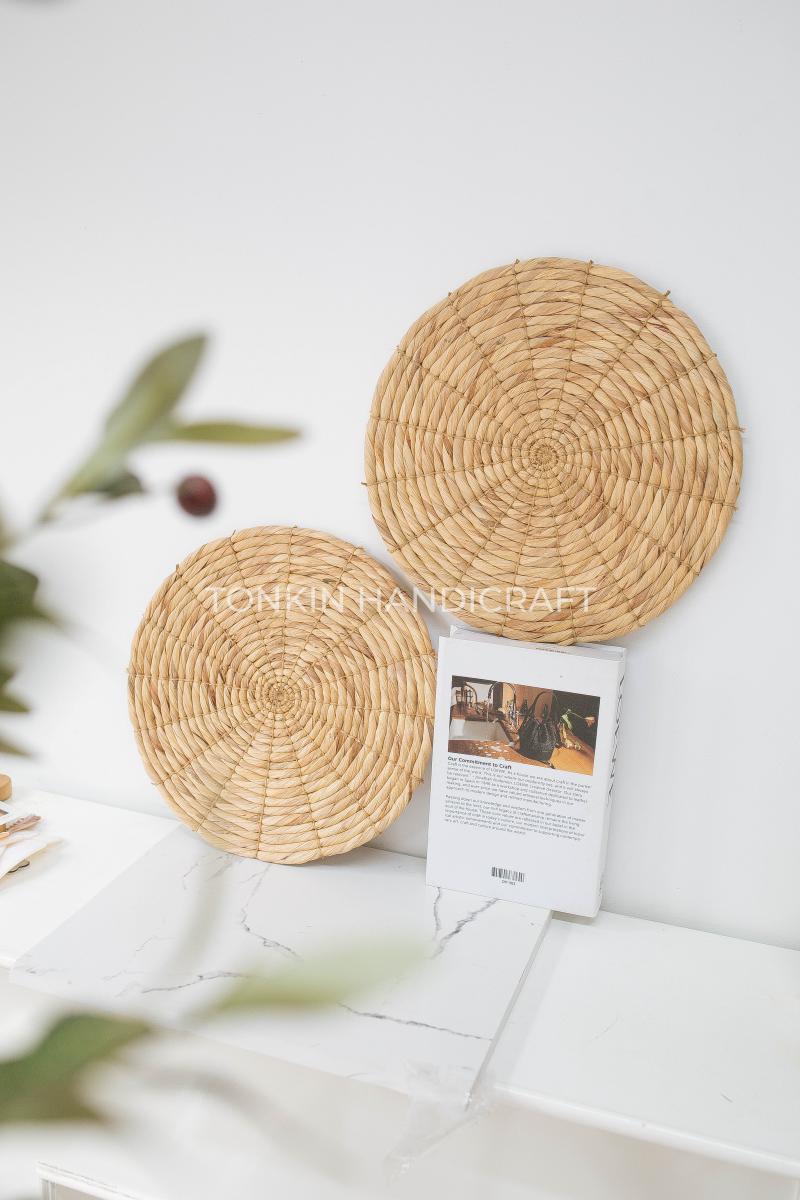 Set of 2 Placemats Round Wicker Placemat - TONKIN HANDICRAFT