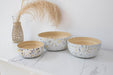 Set of 3 Dot Bamboo Bowl - TONKIN HANDICRAFT