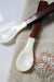 Personalized Mother of Pearl Seashell Spoon with Wooden Handle - TONKIN HANDICRAFT