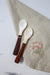 Personalized Mother of Pearl Seashell Spoon with Wooden Handle - TONKIN HANDICRAFT