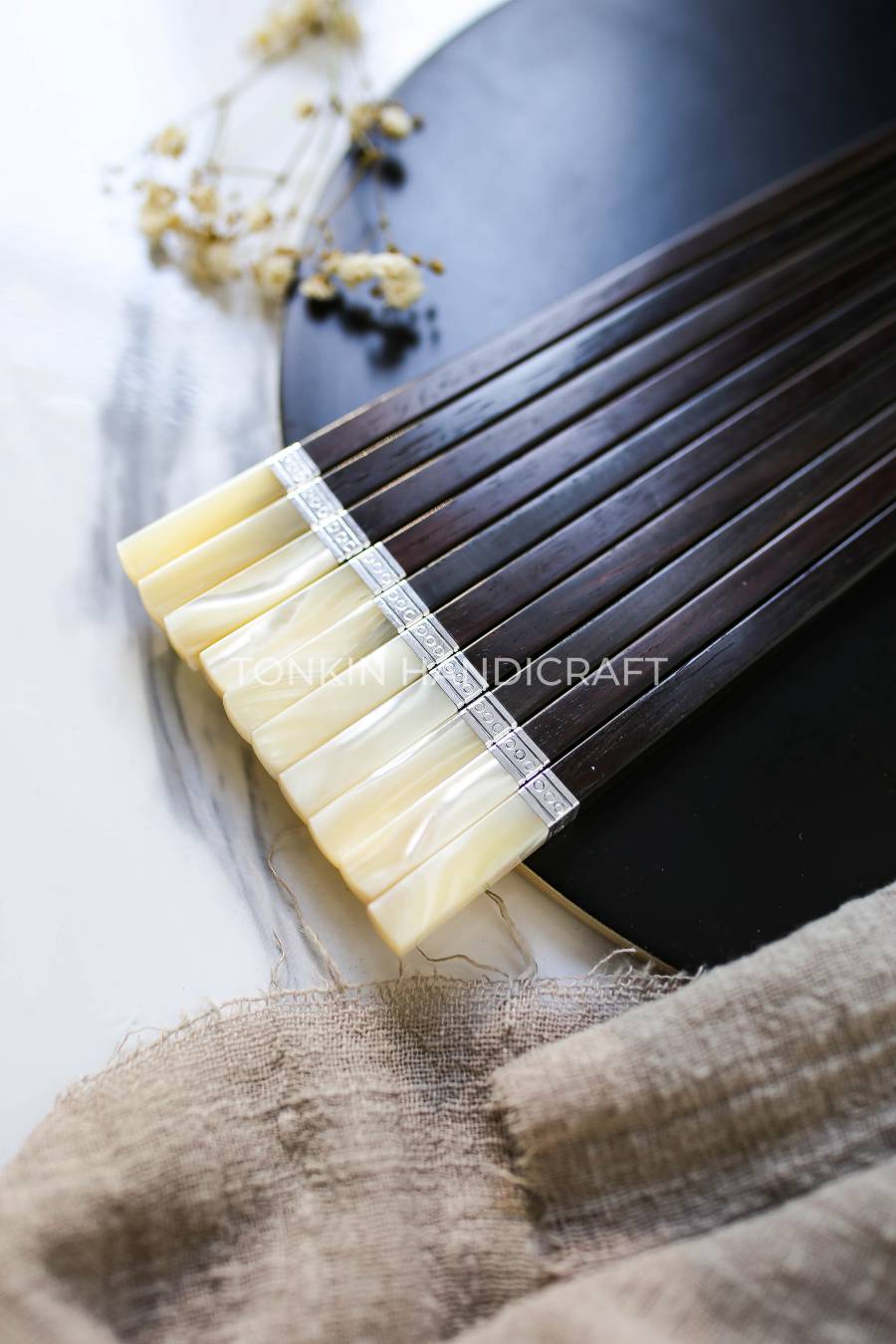 Personalized Rosewood Chopsticks with mother of pearl